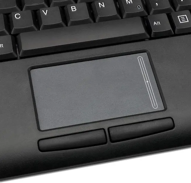 Alt view image 3 of 5 - ADESSO WKB-4110UB Wireless Mini Touchpad Keyboard USB Dongle 2.4GHz