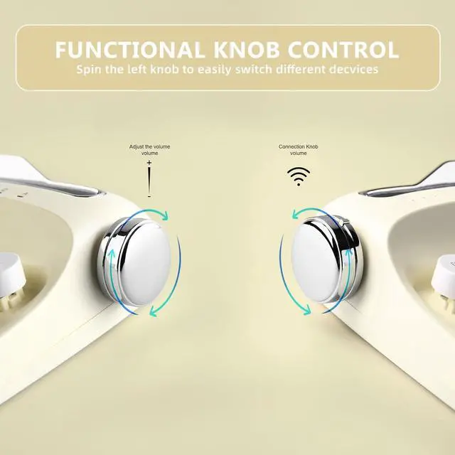 Alt view image 6 of 7 - YUNZII Upgraded Wireless Typewriter Keyboard, Retro Keyboard with Integrated Stand, USB-C/Bluetooth Keyboard with Cute Round Keycaps for Multi Device for Win/Mac (B307, Ivory Butter)