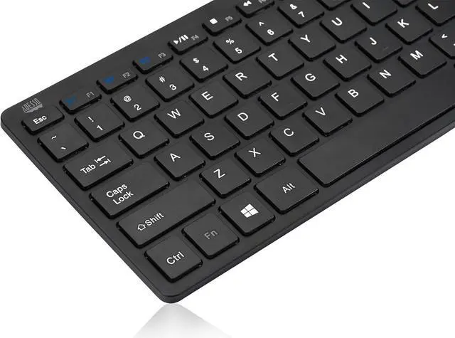 Alt view image 4 of 7 - Adesso SlimTouch WKB-1100BB Bluetooth 30 Scissor-Switch Mini Keyboard with Multimedia Hotkeys