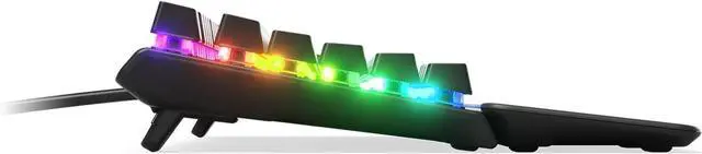 Alt view image 2 of 6 - SteelSeries Apex 5 Hybrid Mechanical USB Gaming Keyboard Per-Key RGB Illumination Aircraft Grade Aluminum Alloy Frame OLED Smart Display (Hybrid Blue Switch)