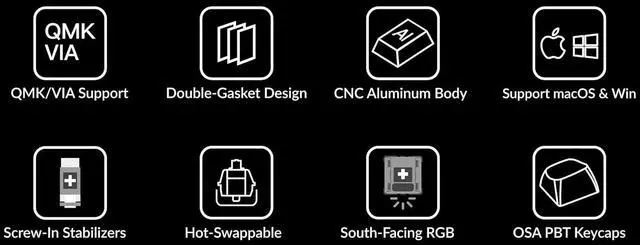 Alt view image 5 of 5 - Keychron Q2 Hot-swappable Wired Mechanical Keyboard with RGB LED|Gateron G Pro Brown Switch|Knob Version|for Windows and Mac OS|65% Layout (68 Keys)|Aluminum Frame (Navy Blue,Q2-O2)