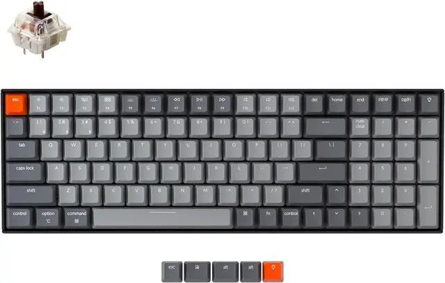 Main image of Keychron K4 Bluetooth/USB-C Keyboard - White LED Backlit - Gateron Brown - Mac and Windows Version 2 - Bluetooth 5.1
