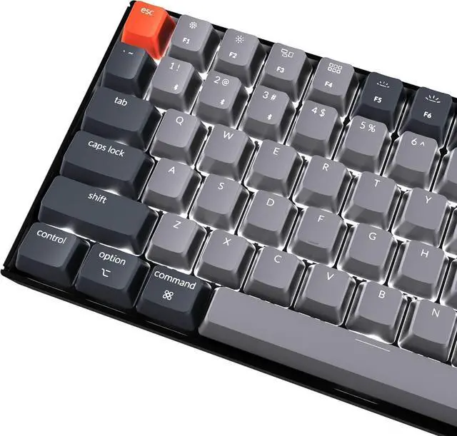 Alt view image 6 of 7 - Keychron K4 Bluetooth/USB-C Keyboard - White LED Backlit - Gateron Brown - Mac and Windows Version 2 - Bluetooth 5.1