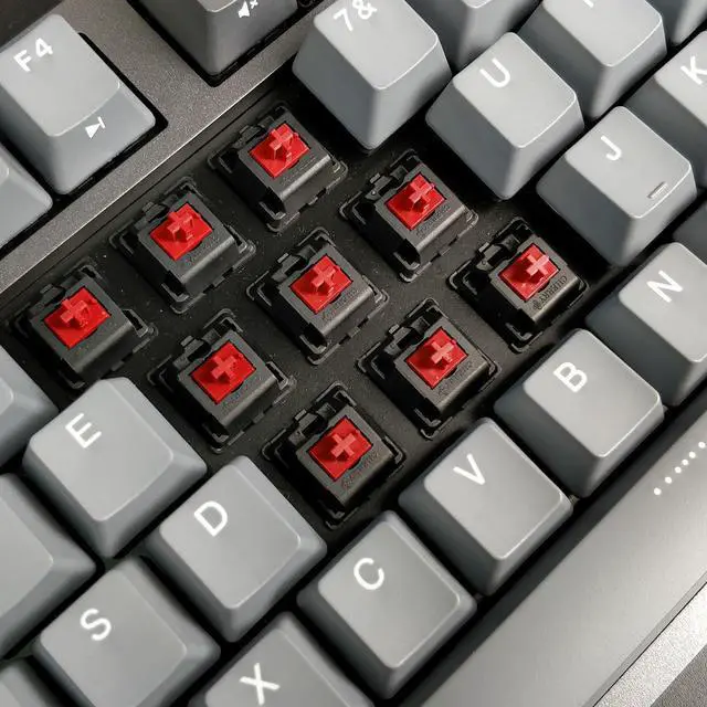 Alt view image 2 of 6 - DURGOD Taurus K320 TKL Mechanical Gaming Keyboard - 87 Key - Cherry MX Red - Double Shot PBT - NKRO - USB Type C, Space Gray, ANSI