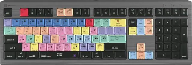 Alt view image 2 of 6 - Logickeyboard Backlit 'Astra2' Designed for Editing in Adobe Premiere Pro on Mac  p/n LKB-PPROCC-A2M-US