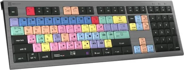 Alt view image 3 of 6 - Logickeyboard Backlit 'Astra2' Designed for Editing in Adobe Premiere Pro on Mac  p/n LKB-PPROCC-A2M-US