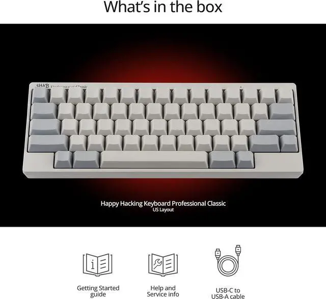 Alt view image 6 of 6 - HHKB - Happy Hacking Keyboard Professional Classic (Wired, USB, Mac, Windows, White, Blank) with 2 Year Advance Exchange Warranty