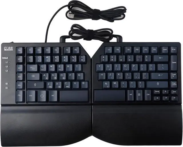 Main image of YMDK Split 75% NKRO Core Alps Matias Silent Switches Magnetic Hand Rests Ergonomics Fully Programmable Macro Mechanical Keyboard