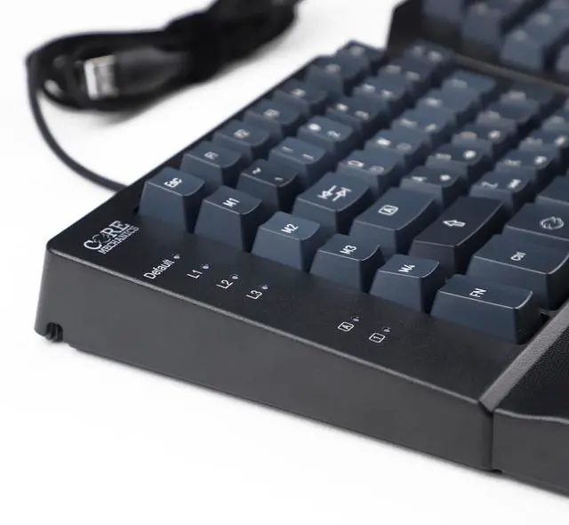 Alt view image 3 of 7 - YMDK Split 75% NKRO Core Alps Matias Silent Switches Magnetic Hand Rests Ergonomics Fully Programmable Macro Mechanical Keyboard