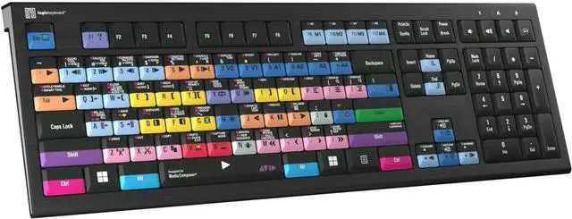 Alt view image 4 of 6 - Logickeyboard Backlit 'Astra2' designed for use with Avid Media Composer on Windows PC  Extended 'Pro' Layout  p/n LKB-MCOMP-A2PC-US