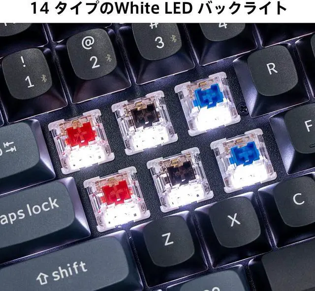 Alt view image 5 of 7 - Keychron K2 Pro Hotswap Wireless Mechanical Keyboard|White LED|ABS Plastic Frame|Black|K Pro Brown|75% Layout (84 Keys)|Windows Mac OS (K2P-G3)