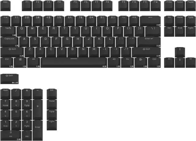 Main image of Drop Skylight Series Keycap Set  Doubleshot PBT, OEM Profile, Shine-Through, Backlit, for Cherry MX Switches & Clones, and CTRL, ALT, ENTR, TKL, and 61, 87, 104, and 108-key layouts (Black)