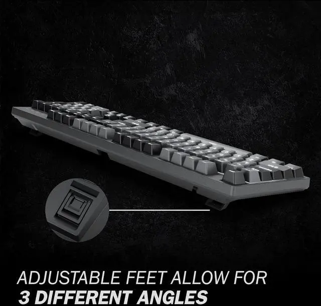 Alt view image 4 of 7 - Durgod Taurus K310 Mechanical Keyboard | Backlit | 104 Keys Full Size | USB C Wired | Doubleshot PBT Keycaps | Programmable Keys | NKRO Rollover | for Windows & Mac | Cherry MX Speed Silver, Corona