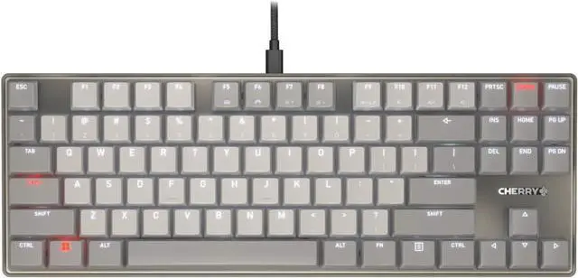 Main image of Cherry KC 500 MX LP Mechanical Low Profile Keyboard | Slim Design | White Lighting | PBT Key caps New MX LP 2.0 Switches (Gray, TKL)