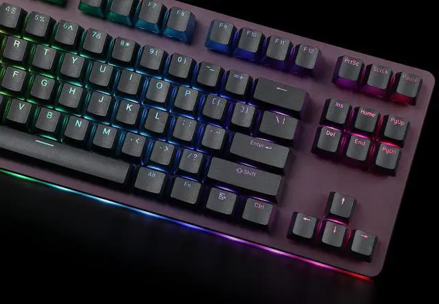Alt view image 3 of 7 - Drop Skylight Series Keycap Set  Doubleshot PBT, OEM Profile, Shine-Through, Backlit, for Cherry MX Switches & Clones, and CTRL, ALT, ENTR, TKL, and 61, 87, 104, and 108-key layouts (Black)