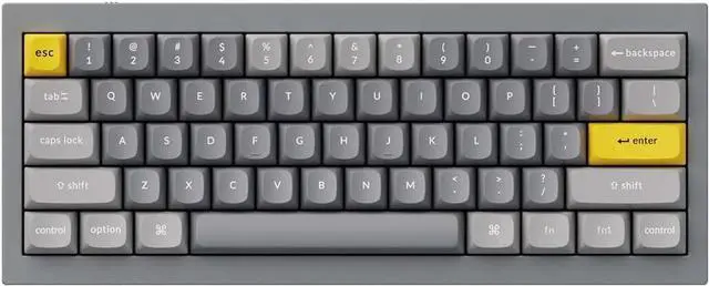 Main image of Keychron Q4 Mechanical Keyboard Mini Layout RGB - Hotswap - Grey - Gateron Pro Brown