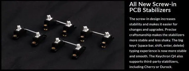 Alt view image 5 of 6 - Keychron Q4 Mechanical Keyboard Mini Layout RGB - Hotswap - Grey - Gateron Pro Brown