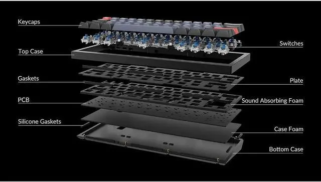 Alt view image 2 of 5 - Keychron Q4 Mechanical Keyboard Mini Layout RGB - Hotswap - Blue - Gateron Pro Brown