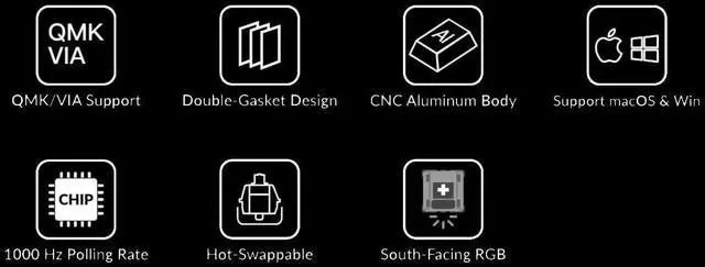 Alt view image 3 of 3 - Keychron Q4 Hot-swappable Wired Mechanical Keyboard with RGB LED|Barebone with Knob Version|for Windows and Mac|mini Layout (61 Keys)|Aluminum Frame (Grey,Q4-A2)