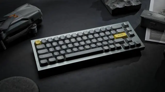 Alt view image 2 of 4 - Keychron Q2 Hot-swappable Wired Mechanical Keyboard with RGB LED|Gateron G Pro Red Switch|Knob Version|for Windows and Mac OS|65% Layout (68 Keys)|Aluminum Frame (Silver Grey,Q2-N1)
