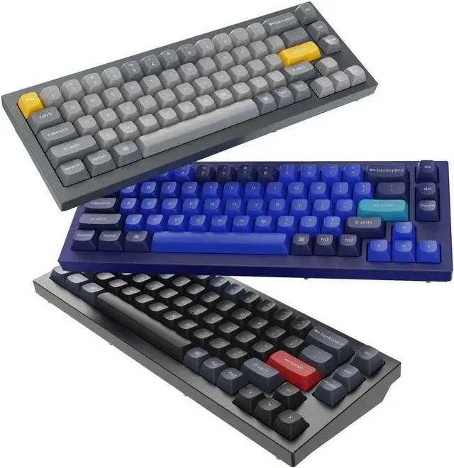 Alt view image 4 of 4 - Keychron Q2 Hot-swappable Wired Mechanical Keyboard with RGB LED|Gateron G Pro Red Switch|Knob Version|for Windows and Mac OS|65% Layout (68 Keys)|Aluminum Frame (Silver Grey,Q2-N1)