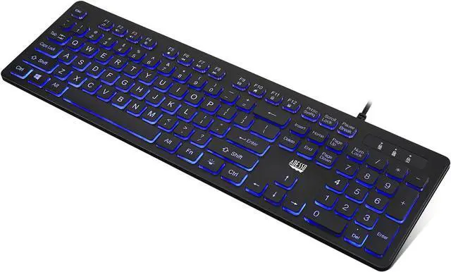 Main image of Adesso AKB-139EB Large Print Illuminated Desktop Keyboard