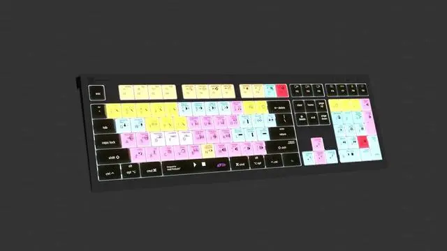 Alt view image 4 of 6 - Logickeyboard 'Astra2' Backlit Designed for Composing in Avid Pro Tools on Mac  p/n LKB-PT-A2M-US