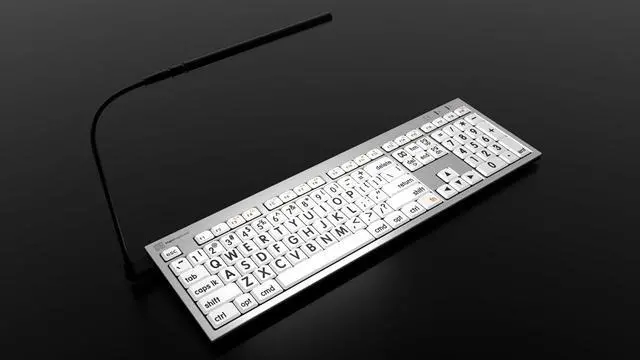 Alt view image 2 of 4 - Logickeyboard Largeprint Keyboard Compatible with White Mac ALBA Keyboard - Part Number LKBU-LPRNTBW-CWMU-US