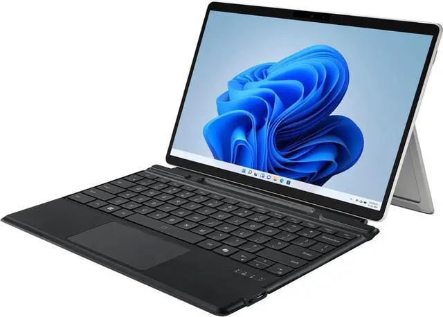 Alt view image 4 of 7 - Adesso WKB-7040 Bluetooth Keyboard with Touchpad for Surface Pro X/8/9/10/11  Ultra-Slim Aluminum Case, Scissor-Switch Keys, Bluetooth 5.1 Wireless, Rechargeable Battery