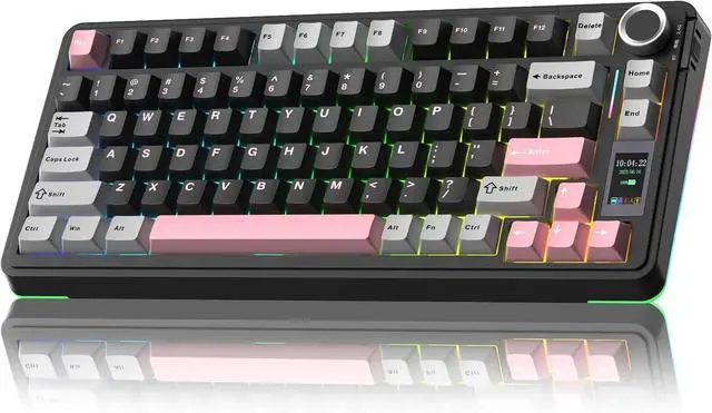 Main image of AULA S75 PRO Wireless Mechanical Keyboard with Screen&Knob, 75% Hot Swappable Gaming Keyboard with Pre-lubed Switches, RGB Backlit, PBT Keycaps Creamy Sounding Pc Gaming Keyboards