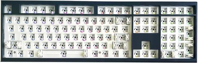 Main image of BOYI GMK108 Barebones Keyboard Kit,VIA/QMK Programable Gasket Mounted BT5.0/2.4GHz/Type-C Wired 100% Full Size Custom PCB DIY Hot-Swap Mechanical Keyboard Kit (Black)