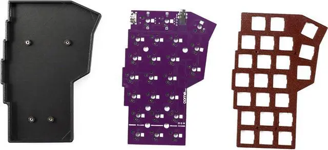 Alt view image 3 of 7 - YMDK Corne V4.1 46 Keys Split Keyboard Ergonomic Hotswappable 40% Layout 3D PLA RGB QMK Vial All Key Programmable Mini Independent Gaming Keyboard Kit (Wired Red Black Split 46)