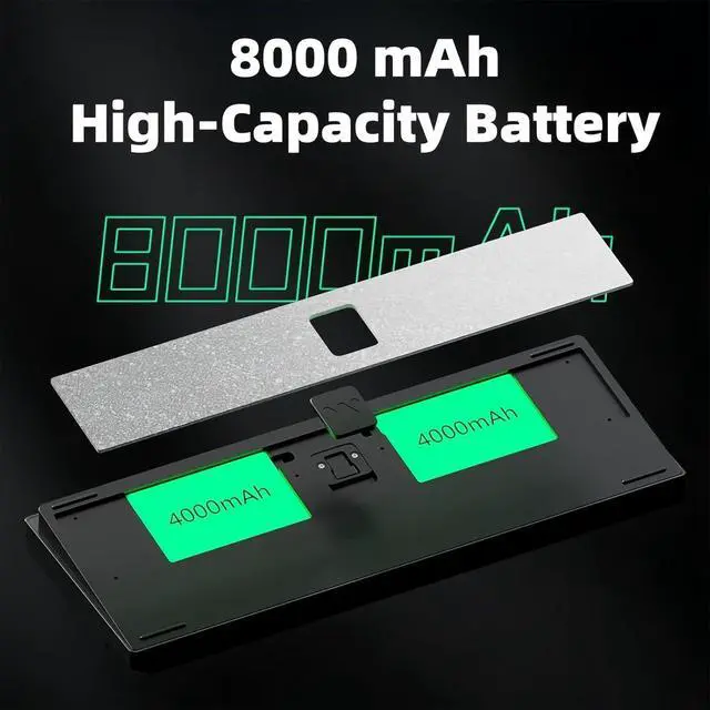 Alt view image 7 of 7 - BOYI 80V2 CNC Aluminum 5-Second Quick-Release QMK/VIA Triple-Mode Connectivity Hot Swappable Mechanical Keyboard RGB/FR4/8000mAh with Superior Acoustics (White)