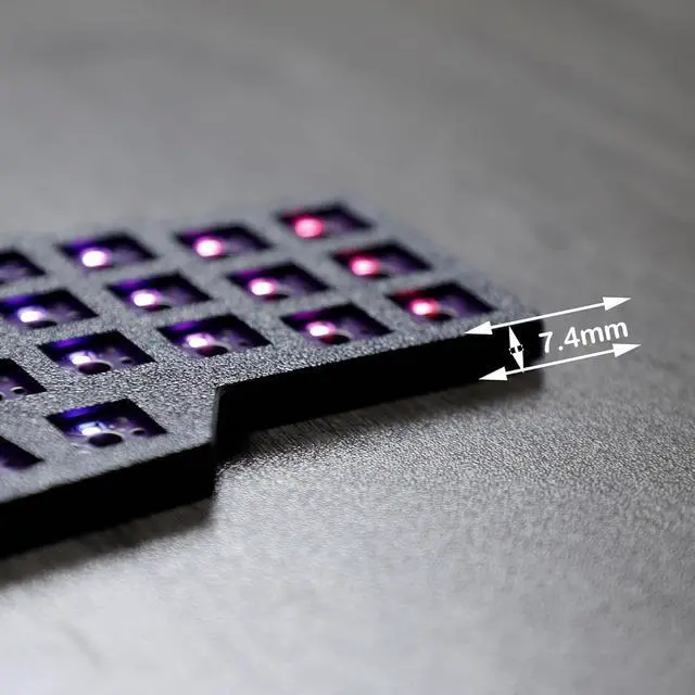 Alt view image 2 of 7 - YMDK Low Profile Split Chocolate Keyboard Corne V4.1 Ergonomic 46 Keys Hotswappable 40% Layout 3D Print Case PLA RGB Vial Keyboard Kit