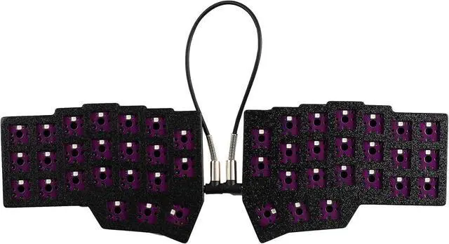 Main image of YMDK Low Profile Split Chocolate Keyboard Corne V4.1 Ergonomic 46 Keys Hotswappable 40% Layout 3D Print Case PLA RGB Vial Keyboard Kit