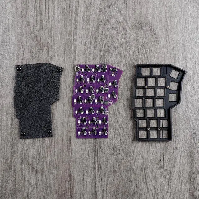 Alt view image 7 of 7 - YMDK Low Profile Split Chocolate Keyboard Corne V4.1 Ergonomic 46 Keys Hotswappable 40% Layout 3D Print Case PLA RGB Vial Keyboard Kit