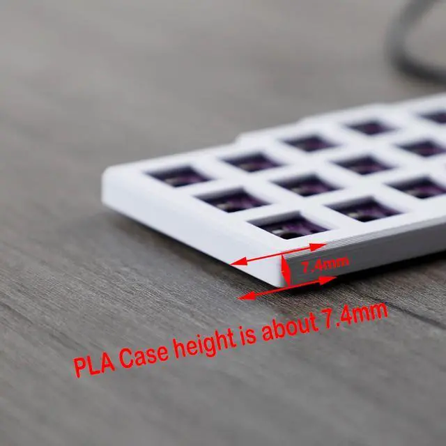 Alt view image 2 of 7 - YMDK Low Profile Split Chocolate Keyboard Corne V4.1 Ergonomic 46 Keys Hotswappable 40% Layout 3D Print Case PLA RGB Vial Keyboard Kit