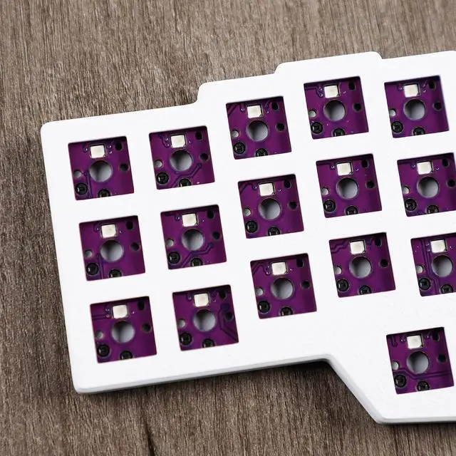 Alt view image 6 of 7 - YMDK Low Profile Split Chocolate Keyboard Corne V4.1 Ergonomic 46 Keys Hotswappable 40% Layout 3D Print Case PLA RGB Vial Keyboard Kit