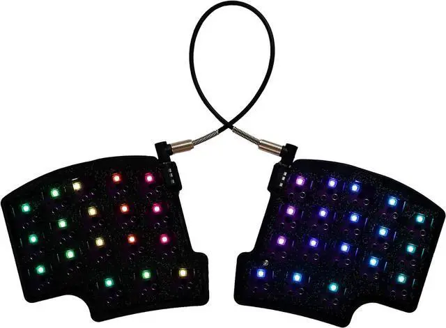 Alt view image 2 of 7 - YMDK Split 36 Keys Ergonomics 40% Layout 3D Print PLA Hotswappable Mechanical Keyboard RGB QMK Vial All Key programmable Mini Independent Gaming Keyboard Kit