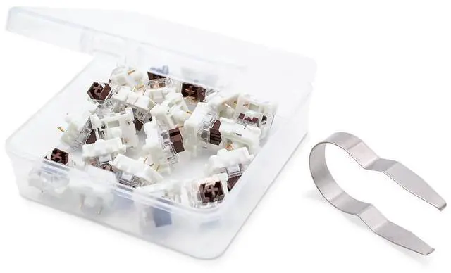 Alt view image 5 of 5 - Granvela OUTEMU Medium-Low Profile Brown Switches, 3-Pin 1.6mm Travel Distance Thin Tactile Key switches - 70 Pack - Cherry MX Compatible DIY Replaceable Switches for Mechanical Keyboard