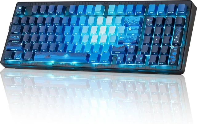 Main image of Zornher Wireless Mechanical Keyboard, ZH980 95% Hot-Swappable, Backlit Side Printed PBT Keys, 2.4GHz/USB-C/BT for Win/Mac(Navy)