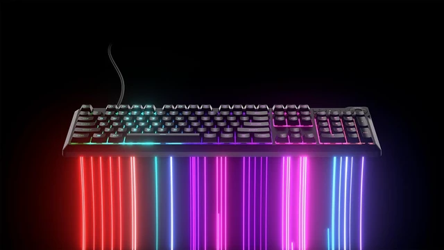 Alt view image 7 of 7 - K55 CORE RGB Membrane Wired Gaming Keyboard QWERTY US Layout, Quiet Responsive Switches, Spill-Resistant, Ten-Zone RGB, Media Keys, iCUE Compatible, PC/Mac, Black