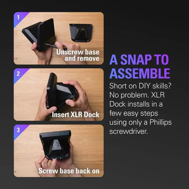 Alt view image 5 of 7 - Elgato XLR Dock  for Stream Deck +, XLR-to-USB Mic Interface, Customizable Audio Mixer, 75 dB Gain/Phantom Power/Clipguard  Mac/PC, Stream Deck Not Included