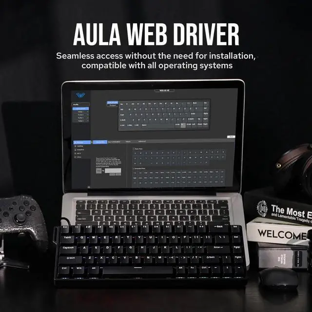 Alt view image 5 of 7 - EPOMAKER Aula WIN68 HE Magnetic Keyboard with Adjustable Actuation, Hall Effect Switches, 65% Wired Compact Keyboard, 8000 Hz Polling Rate, Hot-Swappable (Black)