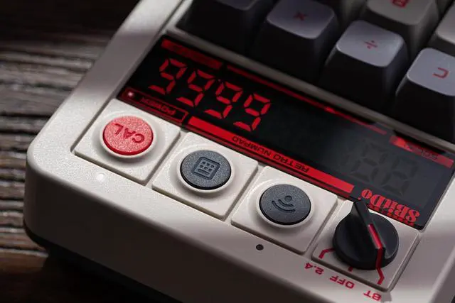 Alt view image 3 of 7 - 8BitDo Retro 18 Mechanical Numpad, Supports Calculator Mode, Bluetooth/2.4G/Wired Numpad for Windows and Android - N Edition