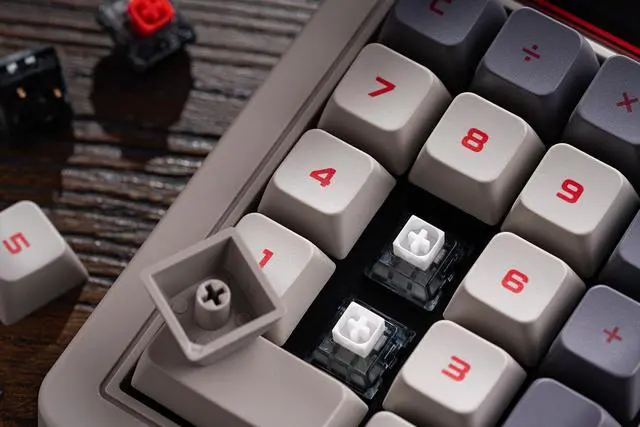 Alt view image 5 of 7 - 8BitDo Retro 18 Mechanical Numpad, Supports Calculator Mode, Bluetooth/2.4G/Wired Numpad for Windows and Android - N Edition