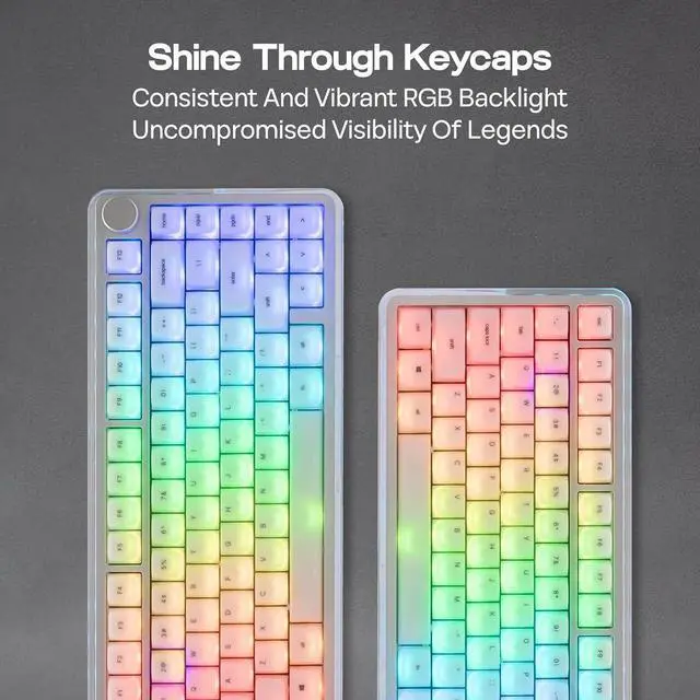 Alt view image 4 of 7 - EPOMAKER AegisSil Keycap Set, Silicone Material, Cherry Profile, 113 Keys, 65%/75%/96%/Full Size, Custom Keyboard Keycaps Set for Cherry MX, Kailh, Outemu, Gateron Mechanical Gaming Keyboard (White)