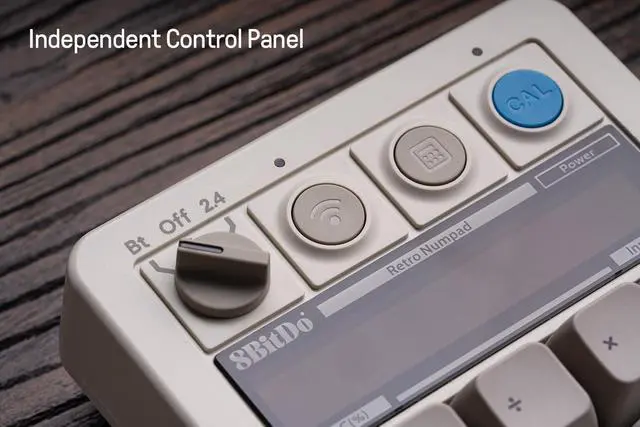 Alt view image 5 of 7 - 8BitDo 18 Keys Retro Mechanical Numpad, Supports PC Numpad & Standard Calculator Mode, Hot-swappable, PC Calculator Shortcut Button, Bluetooth/2.4G/Wired Numpad for Windows and Android - M Edition