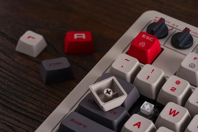 Alt view image 7 of 7 - 8BitDo Retro 108 Mechanical Keyboard with 108 Keys and Integrated Numpad, Bluetooth/2.4G/USB-C Hot Swappable Wireless Gaming Keyboard for Windows and Android - N Edition