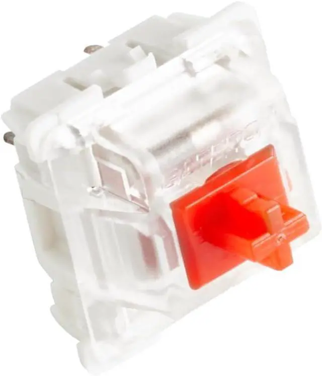 Alt view image 3 of 5 - Gateron Linear Switches x Glorious 120 PCS - for Mechanical Keyboards, Gaming and Programming, 3-Pin, Transparent with Red Stem, LED-SMD Compatible